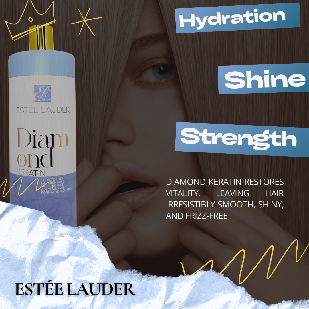 Smooth and Shiny Hair After Using Diamond Keratin Hair Treatment by Estée Lauder